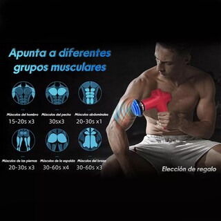 Foto 4 | Pistola De Masaje Eléctrico Belug Rojo
