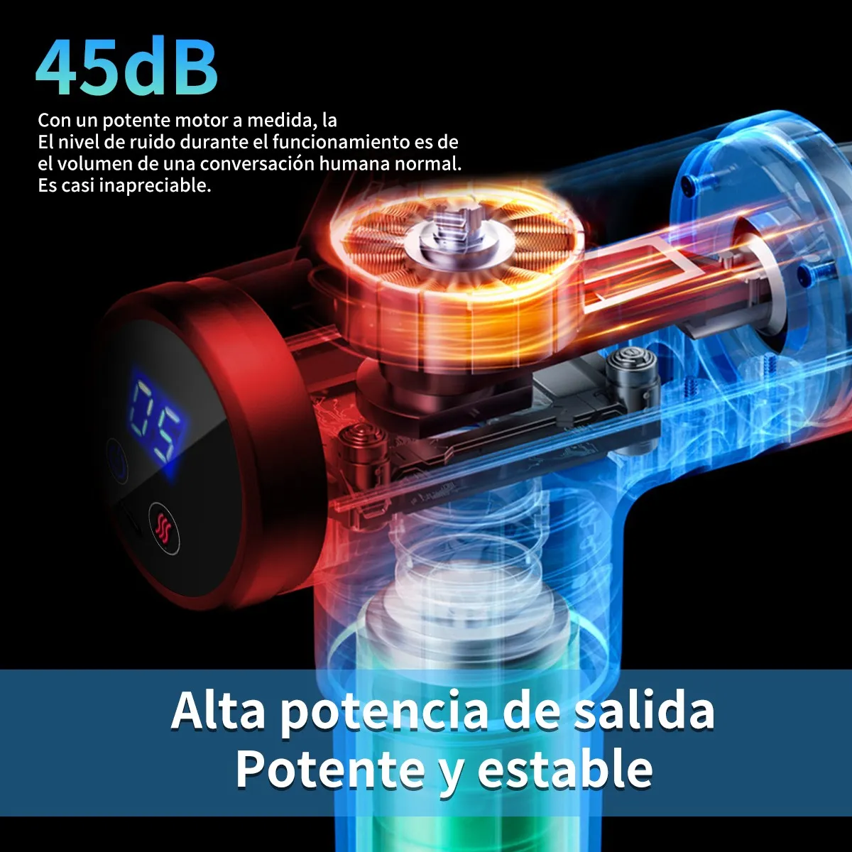 Foto 3 pulgar | Pistola De Masaje Eléctrico Lab.g Rojo