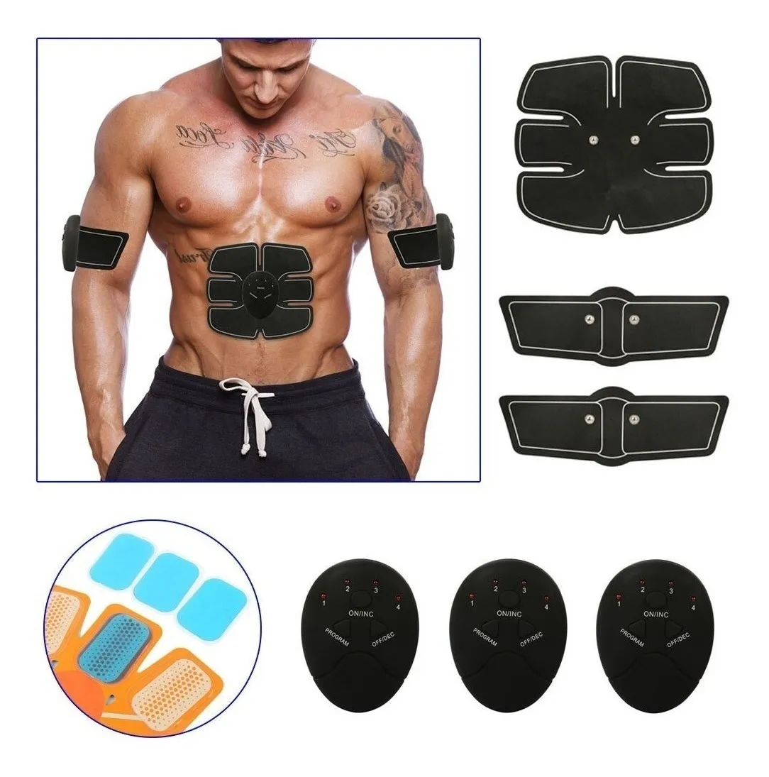 Foto 3 pulgar | Electro Estimulador Muscular Belug Abdomen + Gluteos 2 En 1 Ems 4pz Negro
