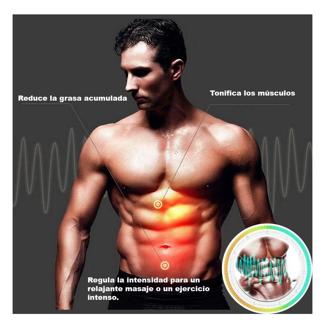 Foto 4 pulgar | Electro Estimulador Muscular Belug Abdomen + Gluteos 2 En 1 Ems 4pz Negro