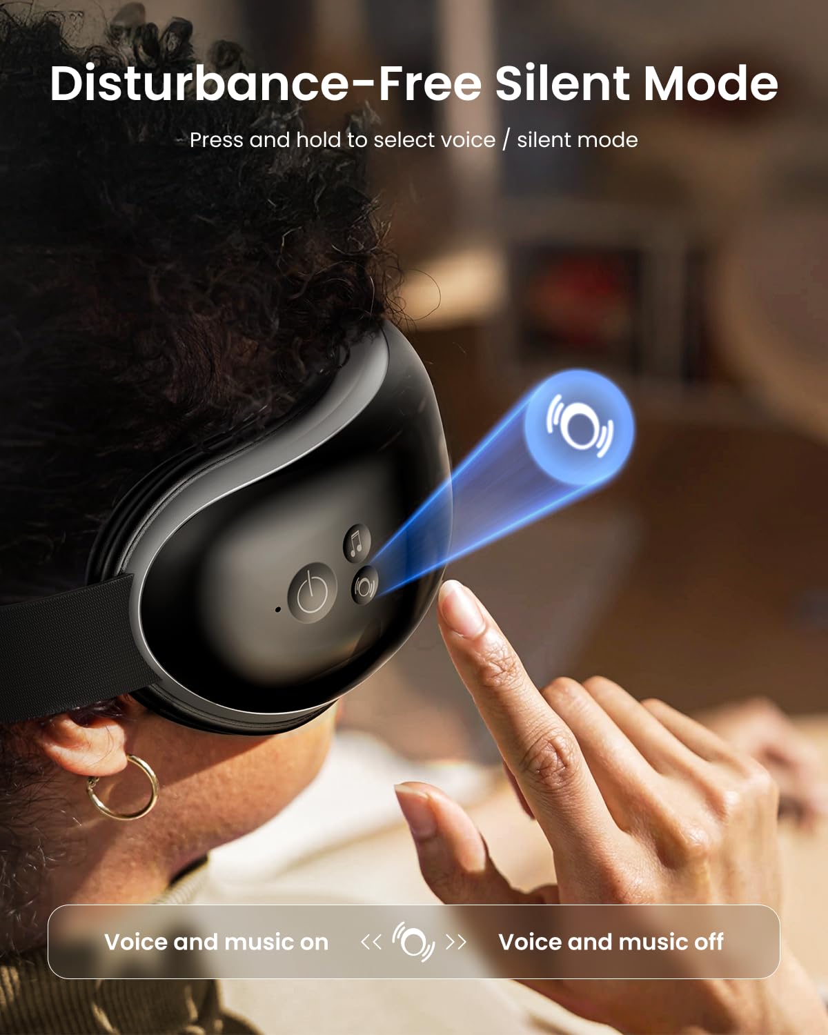 Foto 7 | Masajeador De Ojos Renpho Eyeris 1 Con Calor  Música Bluetooth - Venta Internacional.
