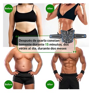 Foto 4 | Dispositivo Estimulador Muscular Cinturón Abs Patch Equipo Belug Negro