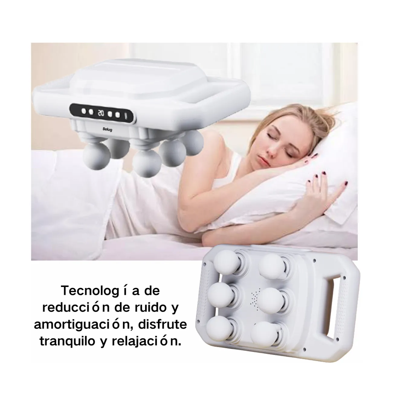 Foto 5 pulgar | Masajeador Para Relajar Aliviar El Dolor  Blanco 6 En 1