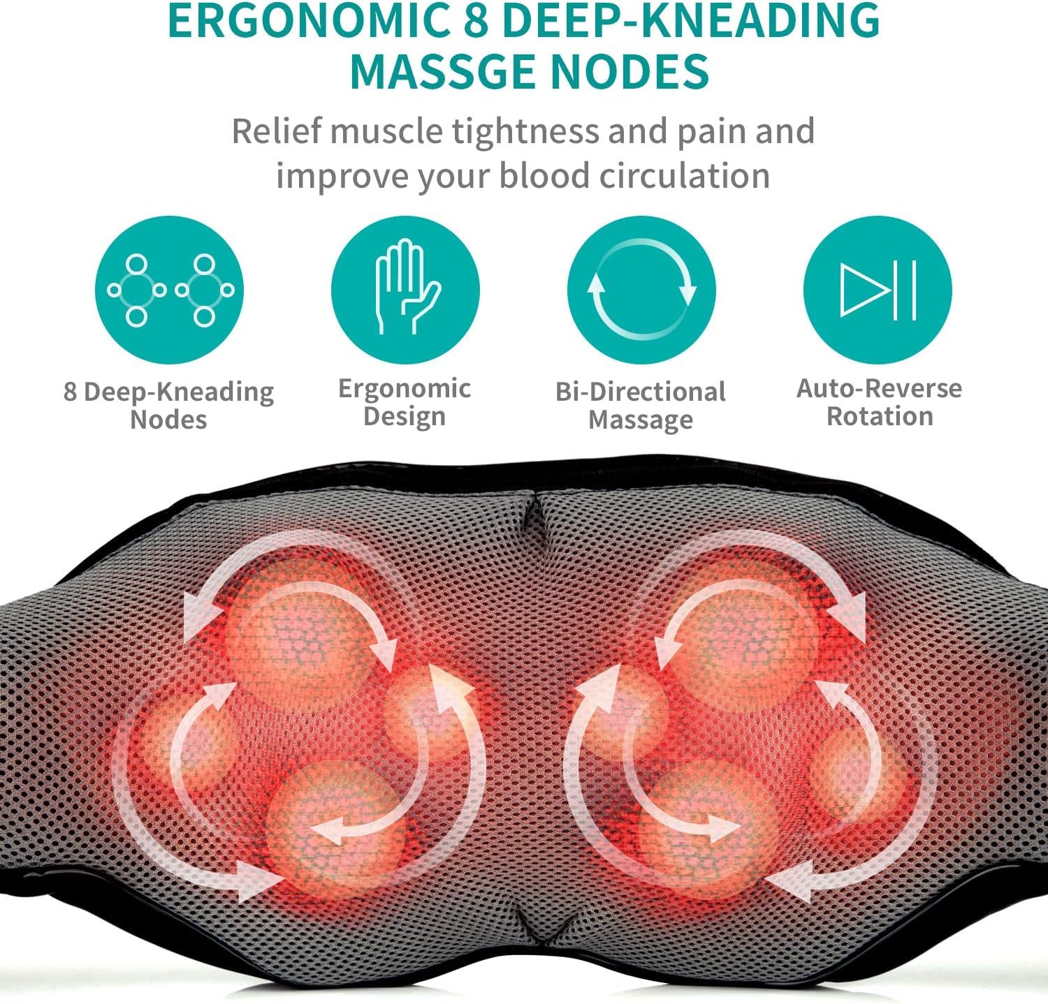 Foto 2 | Masajeador De Cuello Y Hombros Nekteck Con Calor  Masaje Shiatsu