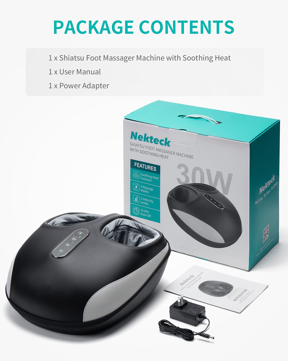 Foto 9 pulgar | Masajeador De Pies Nekteck Shiatsu Deep Wasing Con Calor
