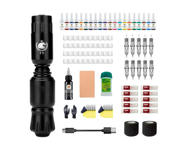 Foto 2 pulgar | Kit De Tatuaje Profesional Tt – Alta Precisión Y Potencia Inalámbrica