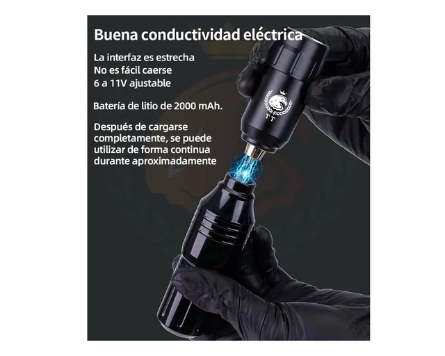 Foto 4 pulgar | Kit De Tatuaje Profesional Tt – Alta Precisión Y Potencia Inalámbrica