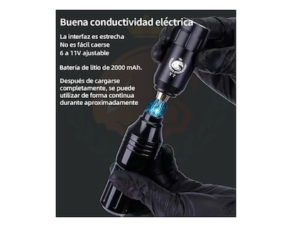 Foto 3 | Kit De Tatuaje Profesional Tt – Alta Precisión Y Potencia Inalámbrica