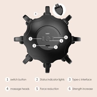 Foto 3 | Masajeador Lab.g Eléctrico De Cabeza Relajante Con Vibración De Color Fix Negro
