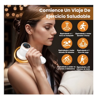 Foto 3 | Masajeador Eléctrico De Celulitis Inalámbrico Con 9 Velocidades Blanco