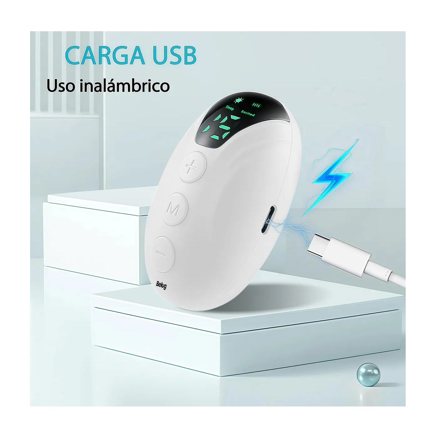 Foto 4 pulgar | Masajeadores Portátil Instrumento Para Aliviar La Ansiedad Blanco