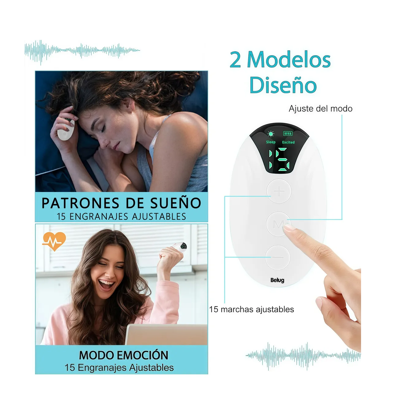 Foto 5 pulgar | Masajeadores Portátil Instrumento Para Aliviar La Ansiedad Blanco