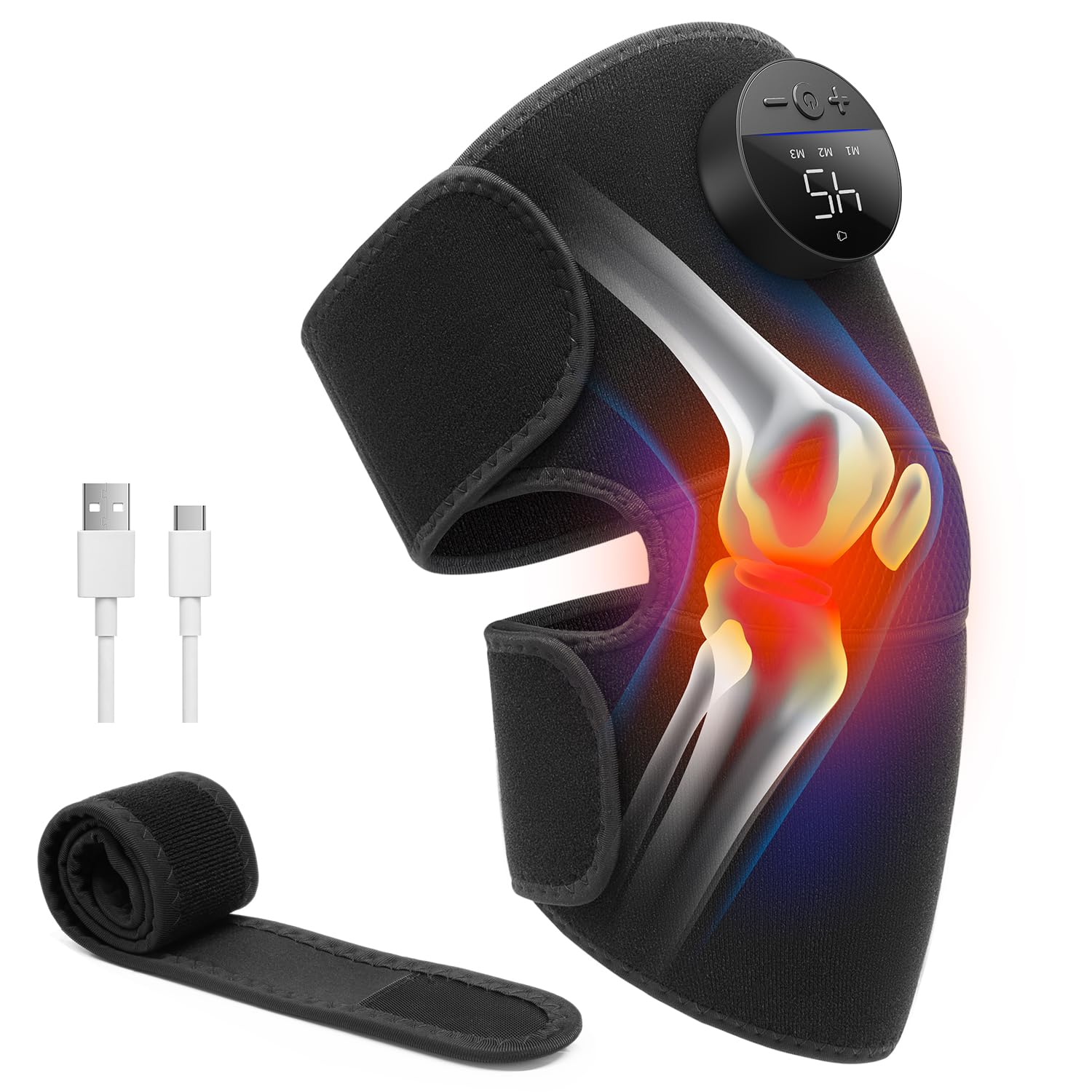 Foto 2 pulgar | Masajeador De Rodilla Con Calefacción Medcursor 3 En 1 Inalámbrico Con Vibración - Venta Internacional.