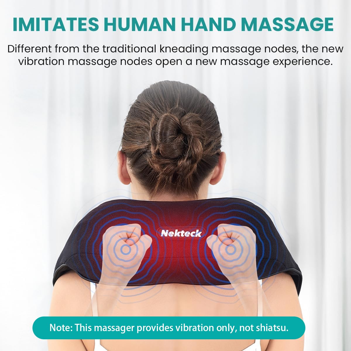 Foto 3 pulgar | Masajeador Vibratorio Para Cuello Y Espalda Nekteck Con Calor Relajante - Venta Internacional.