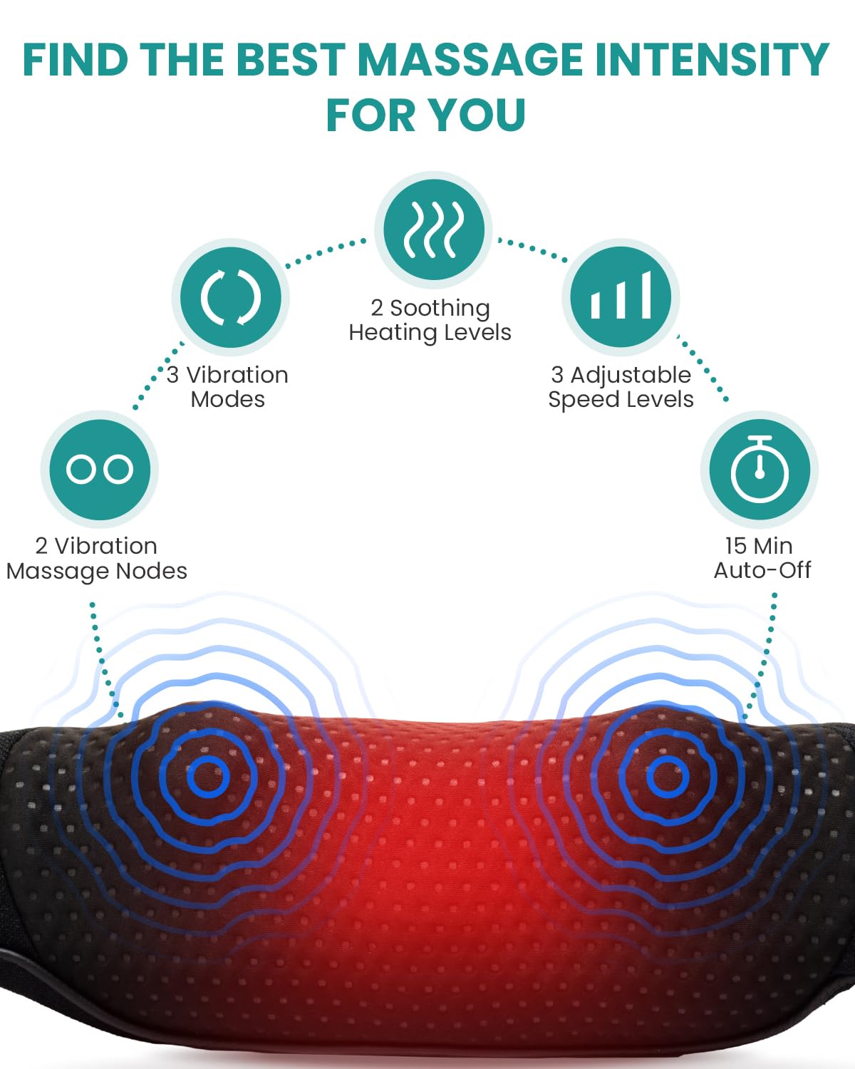 Foto 4 pulgar | Masajeador Vibratorio Para Cuello Y Espalda Nekteck Con Calor Relajante - Venta Internacional.