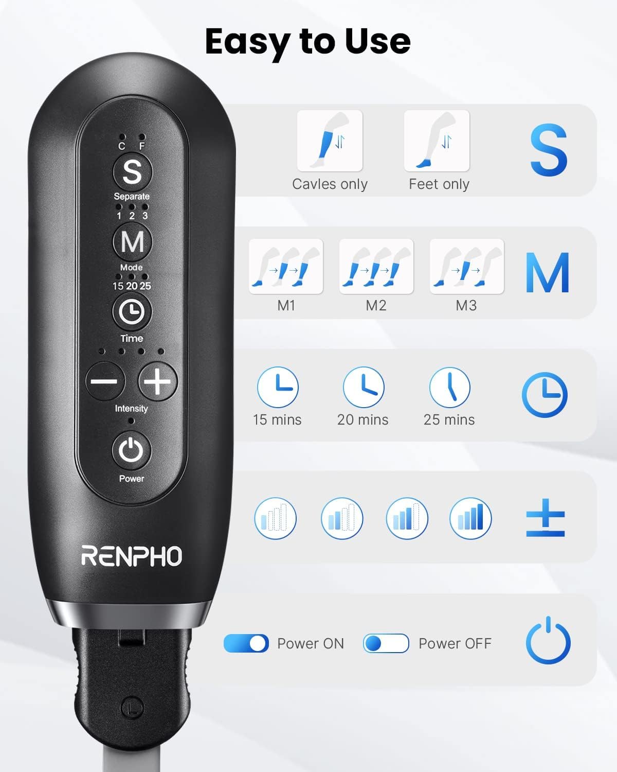 Foto 4 pulgar | Masajeador De Piernas Renpho Air Compression Para Circulación Y Dolor - Venta Internacional.