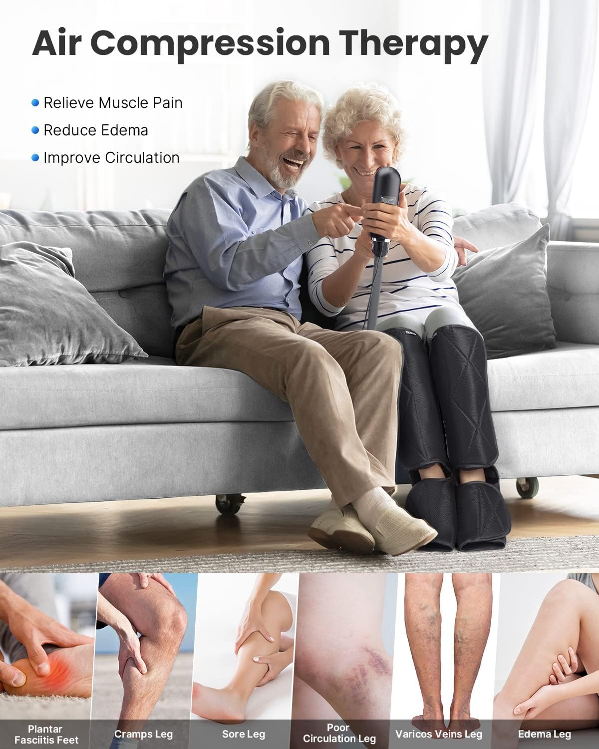 Foto 5 | Masajeador De Piernas Renpho Air Compression Para Circulación Y Dolor - Venta Internacional.