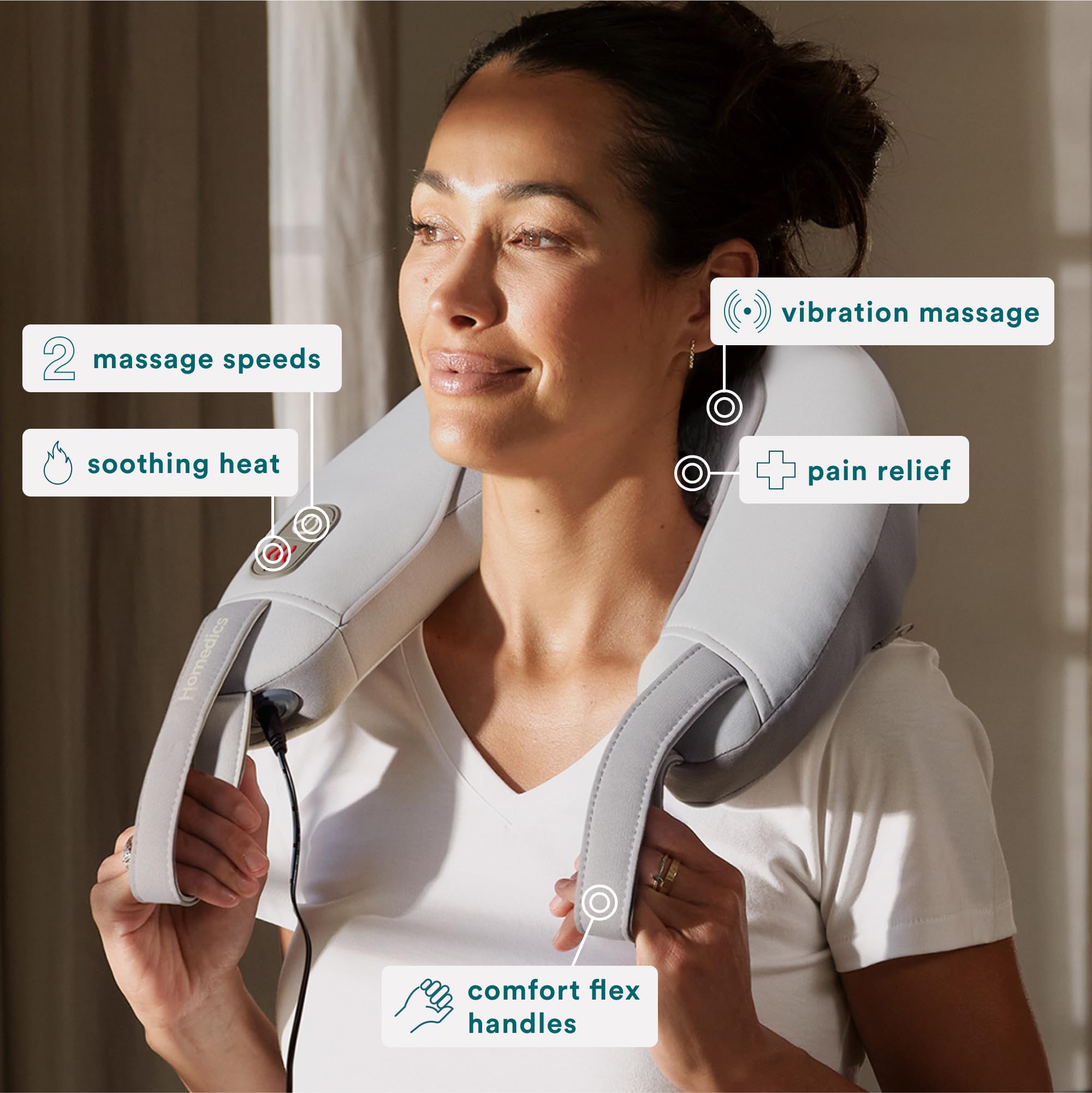 Foto 4 pulgar | Masajeador De Cuello Homedics Pro Therapy Vibration Con Heat Tan - Venta Internacional.