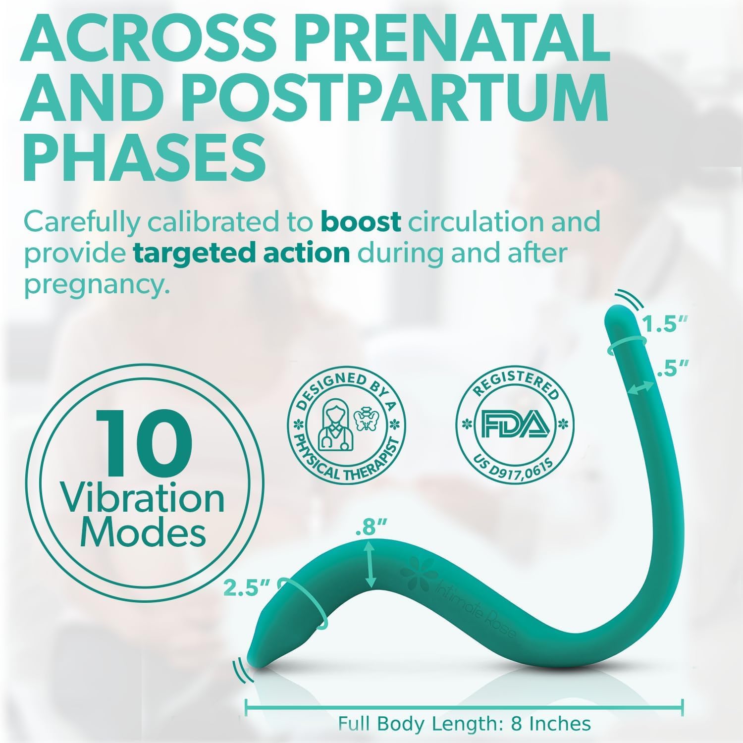 Foto 3 | Herramienta De Masaje Perineal Intimate Rose Con 10 Modos De Vibración - Venta Internacional.