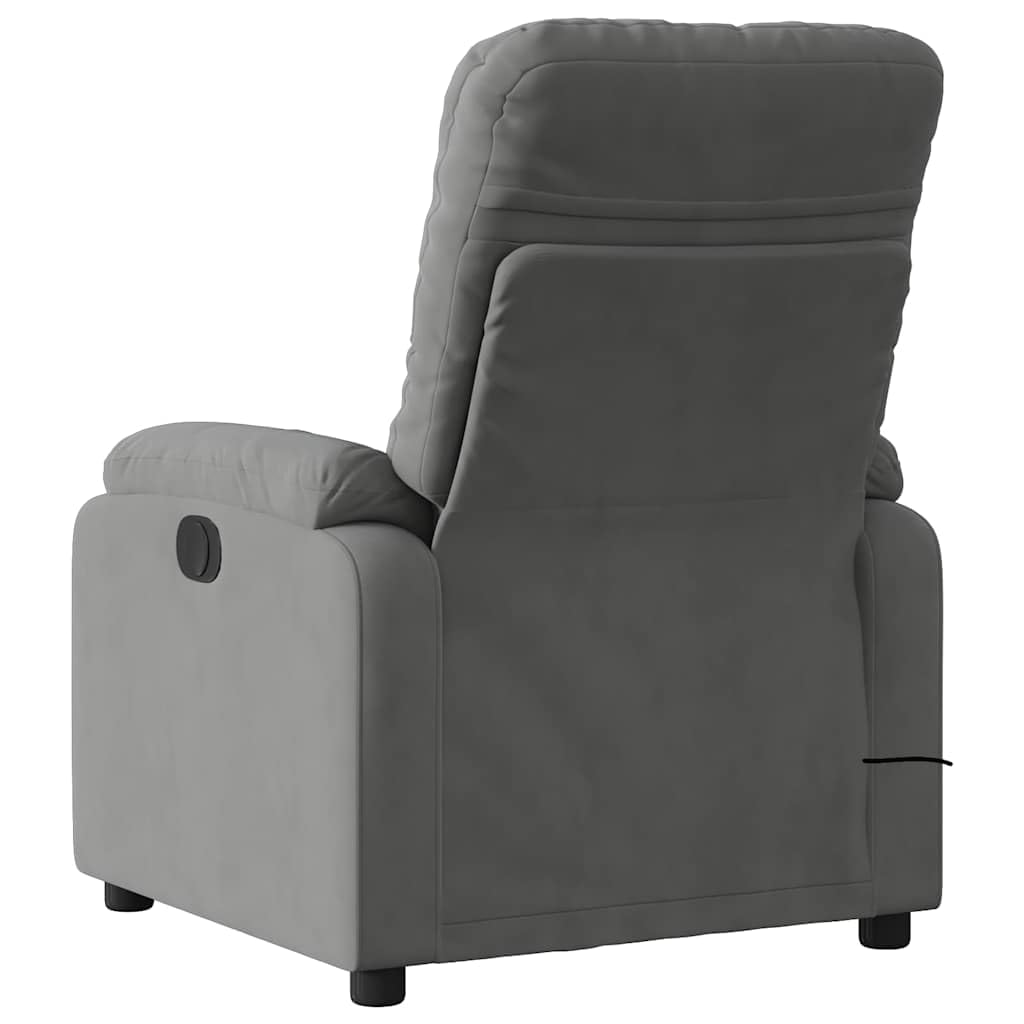 Foto 7 pulgar | Sillón Reclinable Eléctrico Para Masajes Vidaxl De Microfibra Gris Oscuro - Venta Internacional.