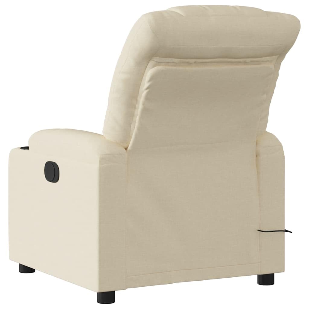 Foto 6 | Sillón Reclinable Eléctrico Para Masajes Vidaxl  Tela Crema - Venta Internacional.