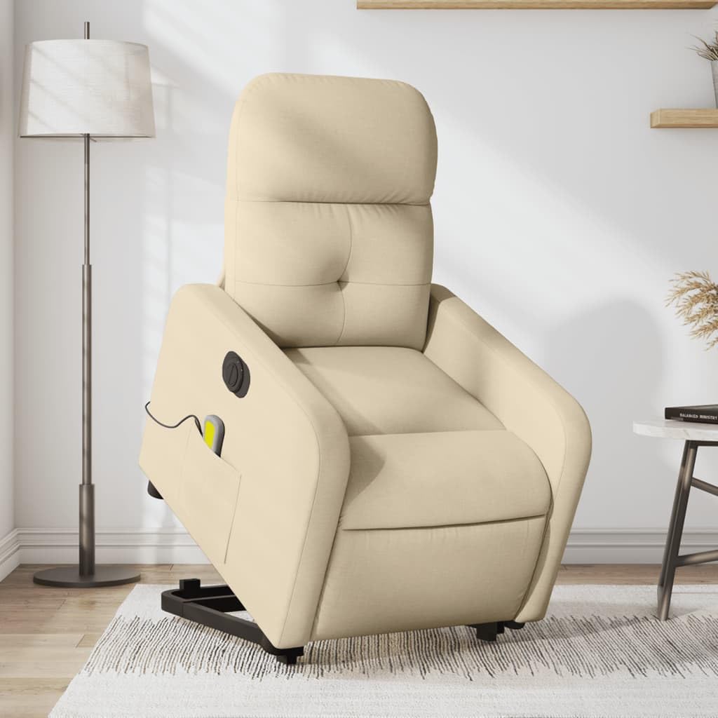 Foto 3 pulgar | Sillón Reclinable De Masaje Electric Power Lift Vidaxl Cream - Venta Internacional.