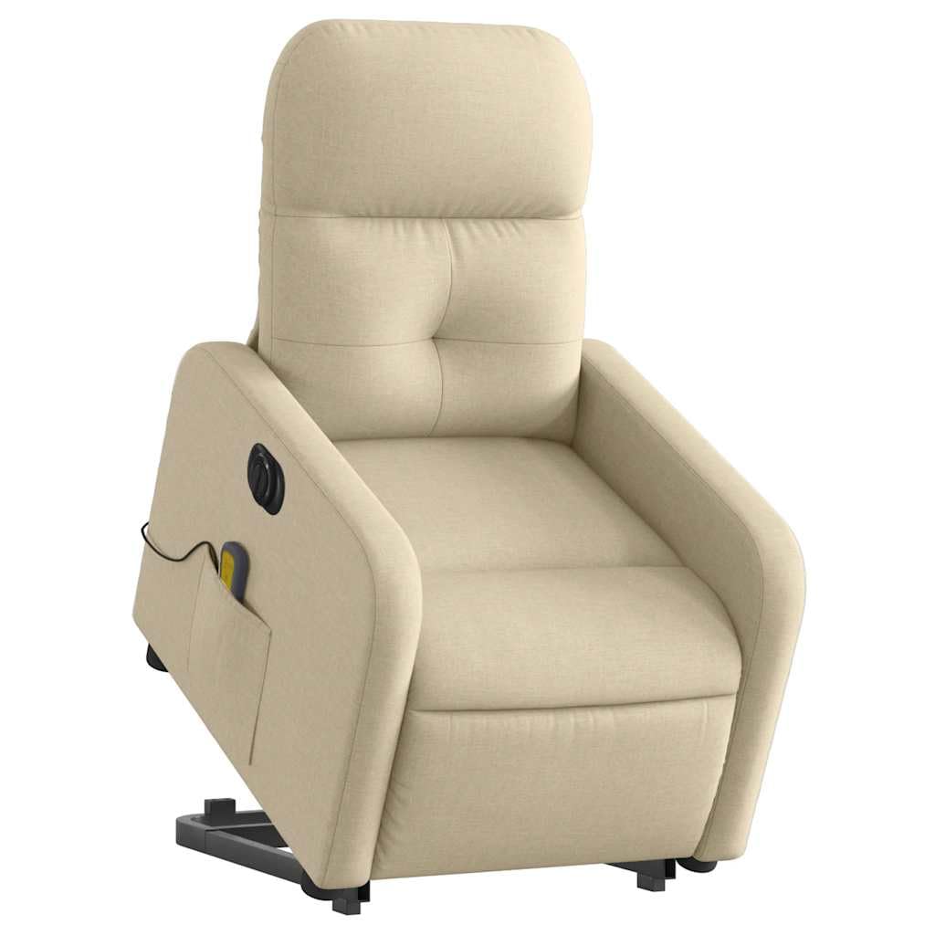 Foto 5 pulgar | Sillón Reclinable De Masaje Electric Power Lift Vidaxl Cream - Venta Internacional.