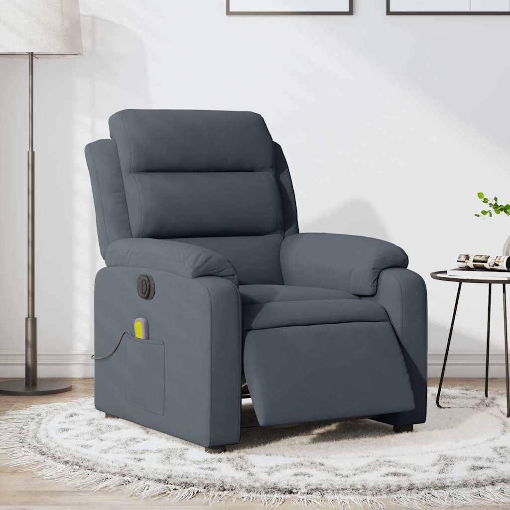 Foto 3 pulgar | Sillón Reclinable Eléctrico Para Masajes Vidaxl Dark Grey Velvet - Venta Internacional.
