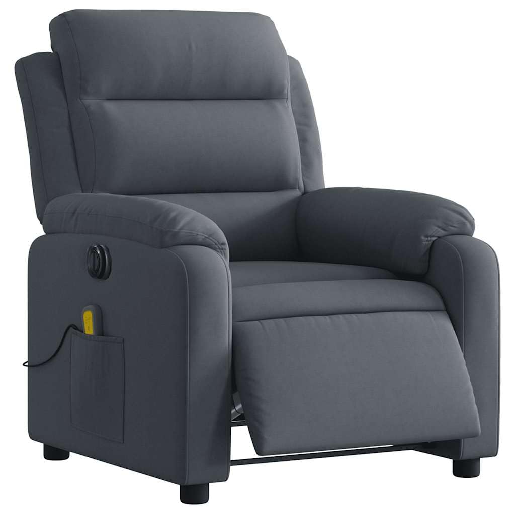 Foto 5 pulgar | Sillón Reclinable Eléctrico Para Masajes Vidaxl Dark Grey Velvet - Venta Internacional.