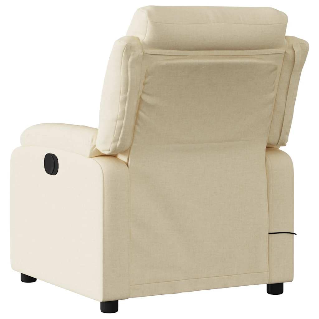 Foto 6 | Sillón Reclinable Eléctrico Para Masajes Vidaxl  Tela Crema - Venta Internacional.