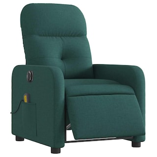 Foto 1 | Sillón Reclinable Eléctrico Para Masajes Vidaxl Tela Verde Oscuro - Venta Internacional.