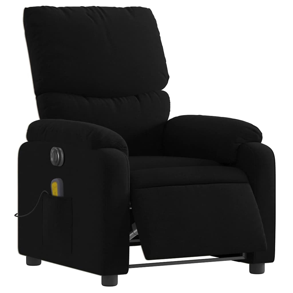 Foto 1 | Sillón Reclinable Eléctrico De Masaje Vidaxl De Tela Negra - Venta Internacional.