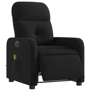 Foto 1 | Sillón Reclinable Eléctrico Vidaxl De Tela Negra Para Masaje Con Vibración - Venta Internacional.