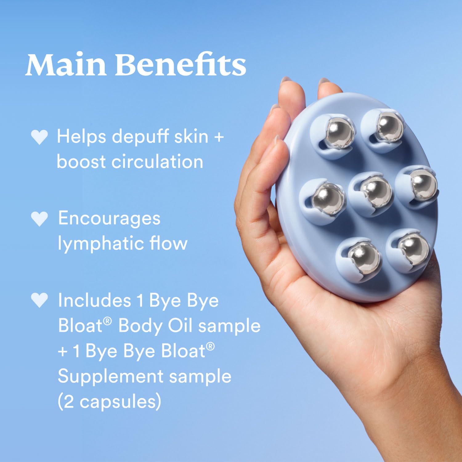 Foto 4 | Rodillo De Masaje Linfático Love Wellness Bye Bye Bloat - Venta Internacional.