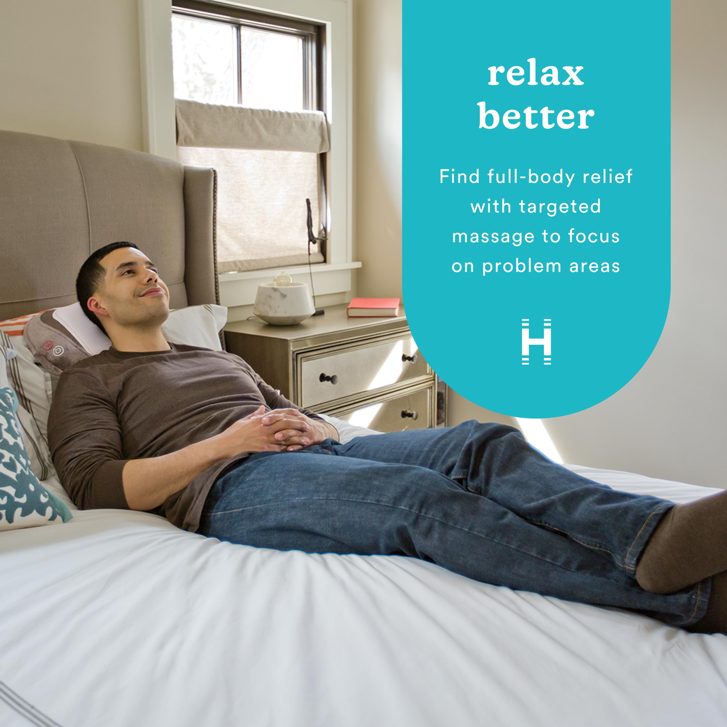 Foto 3 pulgar | Almohada De Masaje Homedics Para Espalda Y Cuello Con Heat Shiatsu 3d - Venta Internacional.
