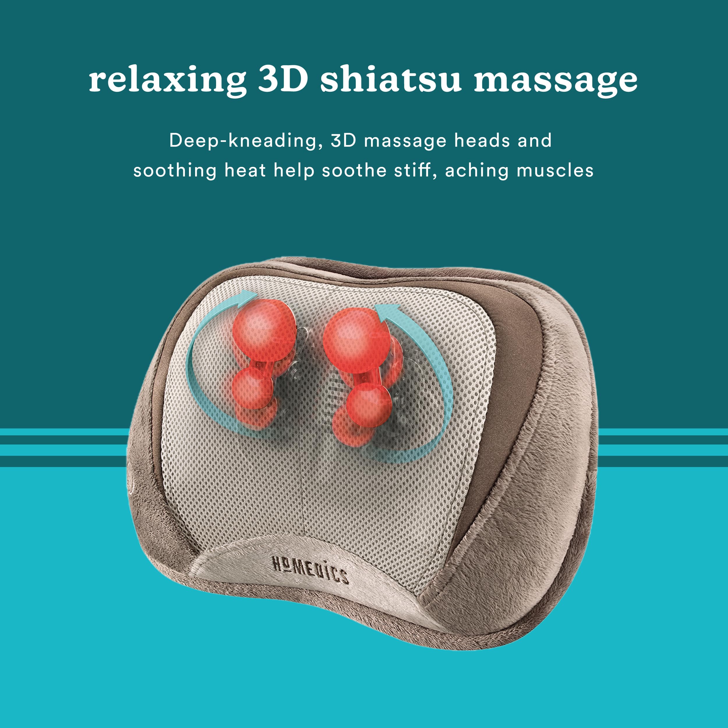 Foto 6 pulgar | Almohada De Masaje Homedics Para Espalda Y Cuello Con Heat Shiatsu 3d - Venta Internacional.