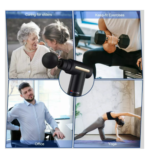 Foto 4 pulgar | Pistola De Masaje 6 Modos Muscular Para Relajar Aliviar El Dolor Color Negro Portatil Pistola Masajeador Espalda