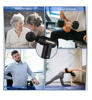 Foto 3 | Pistola De Masaje 6 Modos Muscular Para Relajar Aliviar El Dolor Color Negro Portatil Pistola Masajeador Espalda