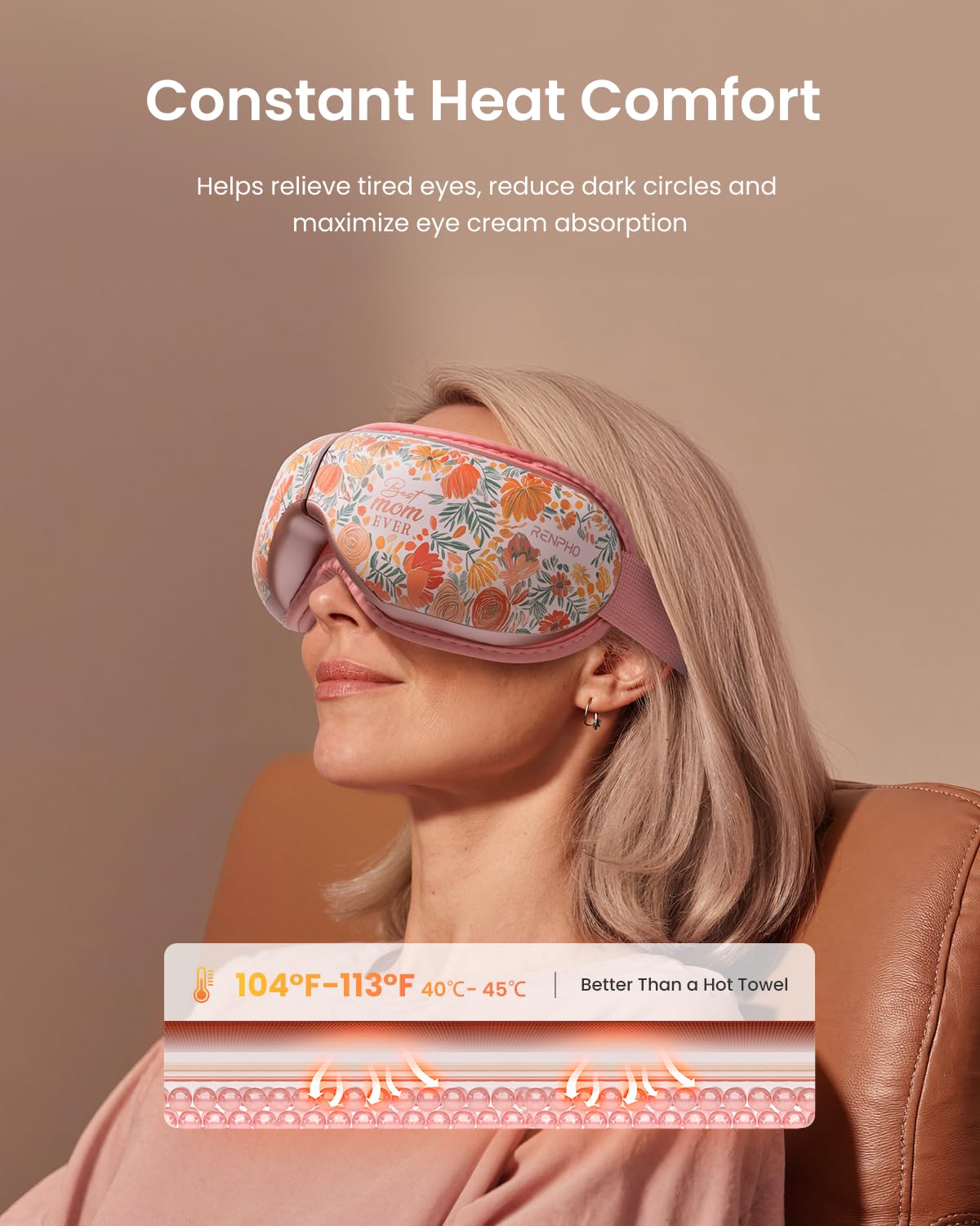 Foto 3 | Masajeador De Ojos Renpho Con Calor Para Aliviar La Migraña - Venta Internacional.