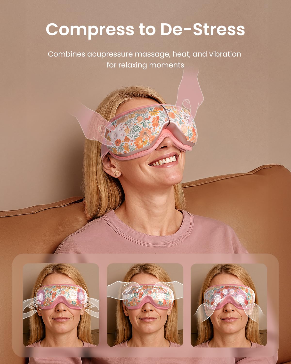 Foto 4 | Masajeador De Ojos Renpho Con Calor Para Aliviar La Migraña - Venta Internacional.