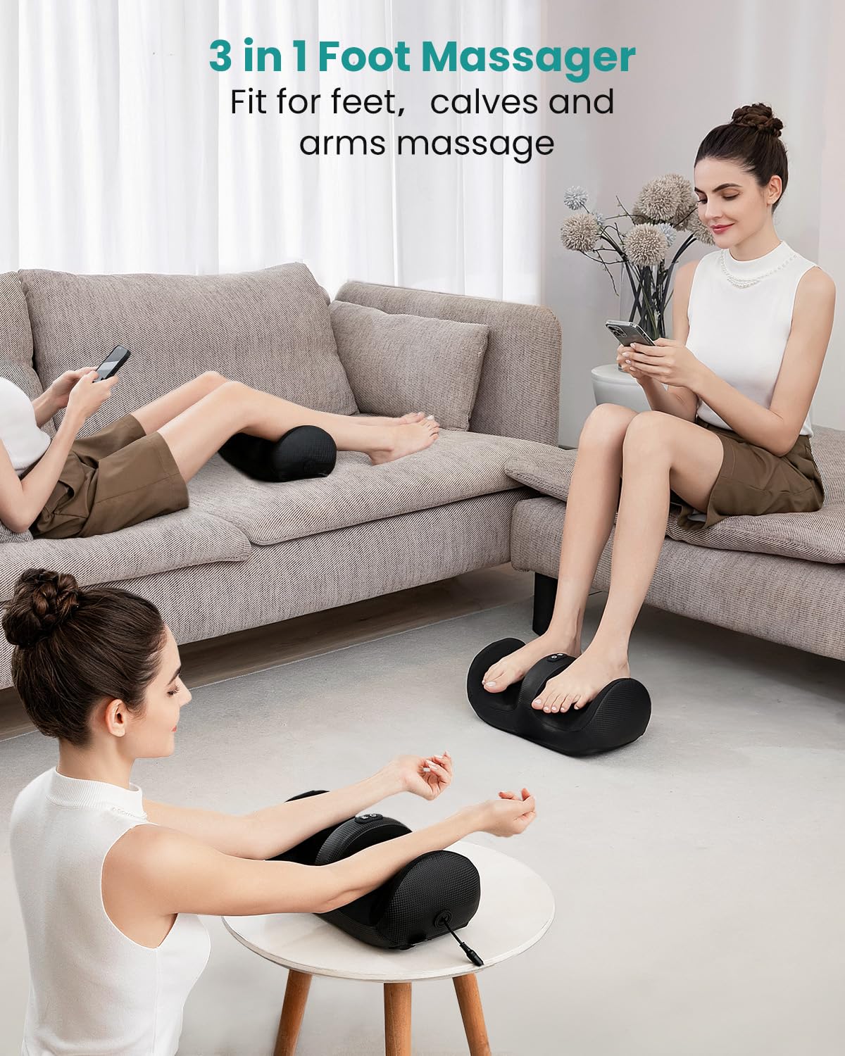 Foto 4 pulgar | Masajeador De Pies Nekteck Con Calor Y Rodillo Para Circulación - Venta Internacional.