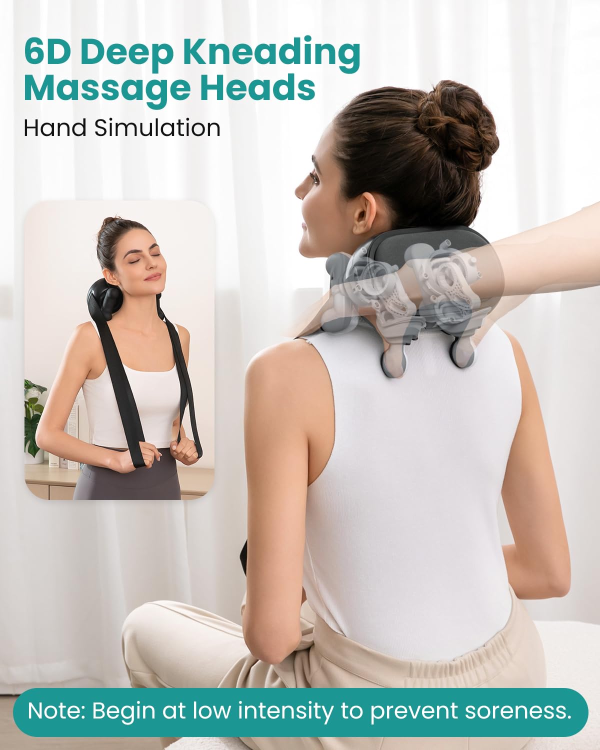 Foto 3 | Masajeador De Cuello Nekteck Shiatsu Con Calor Para Cuello Y Hombros - Venta Internacional.