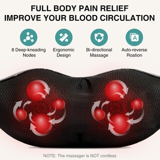 Foto 2 | Masajeador Nekteck Shiatsu Para Cuello Y Espalda Con Calor De 8 Nodos - Venta Internacional.