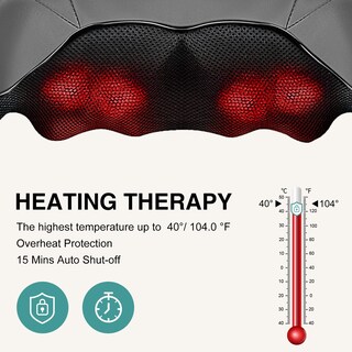 Foto 5 | Masajeador Nekteck Shiatsu Para Cuello Y Espalda Con Calor De 8 Nodos - Venta Internacional.