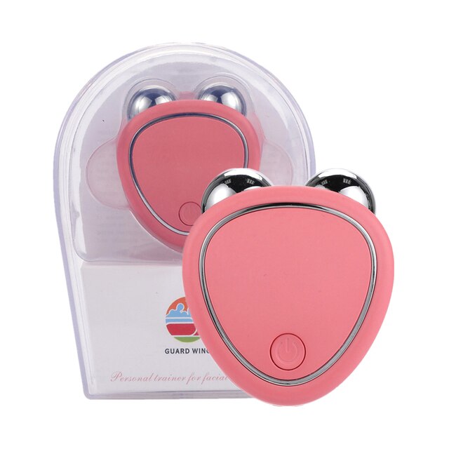 Mini Masajeador Facial 183 color Rosa con Rodillo Ems