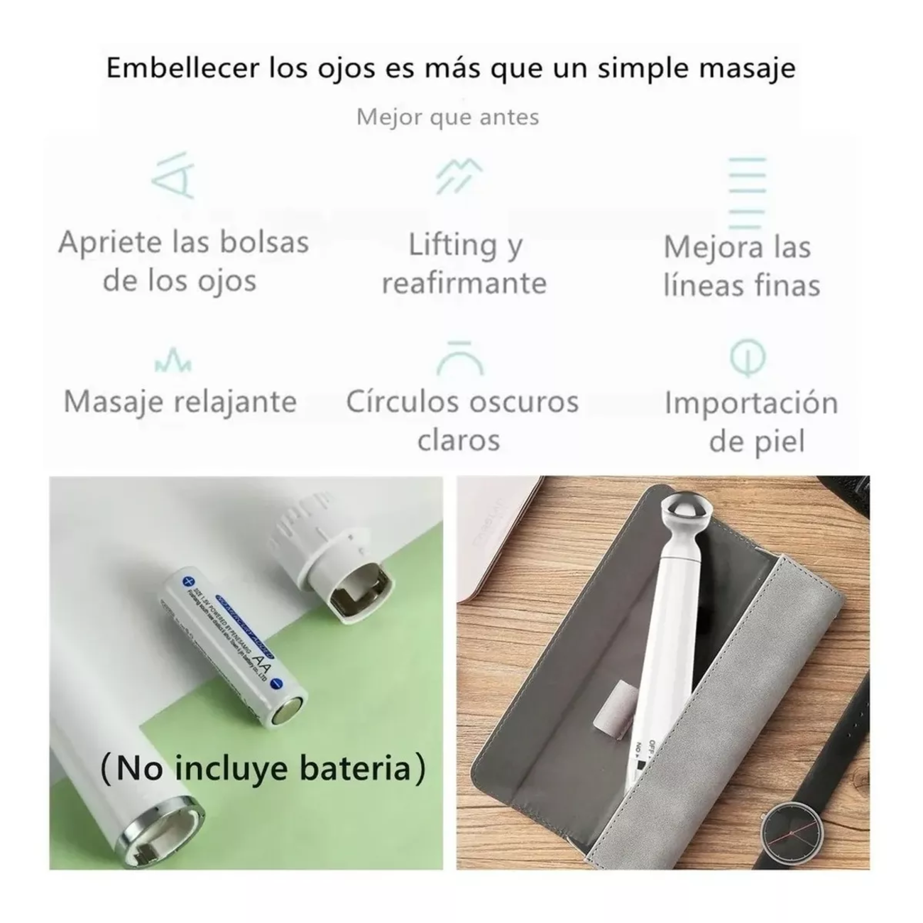 Foto 5 | Masajeador Facial Eléctrico Belug para Contorno Ojos