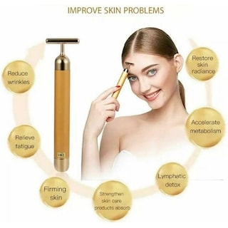 Foto 5 | Masajeador Facial Rejuvenecedor Antiarrugas Gold Vibrata - Venta Internacional
