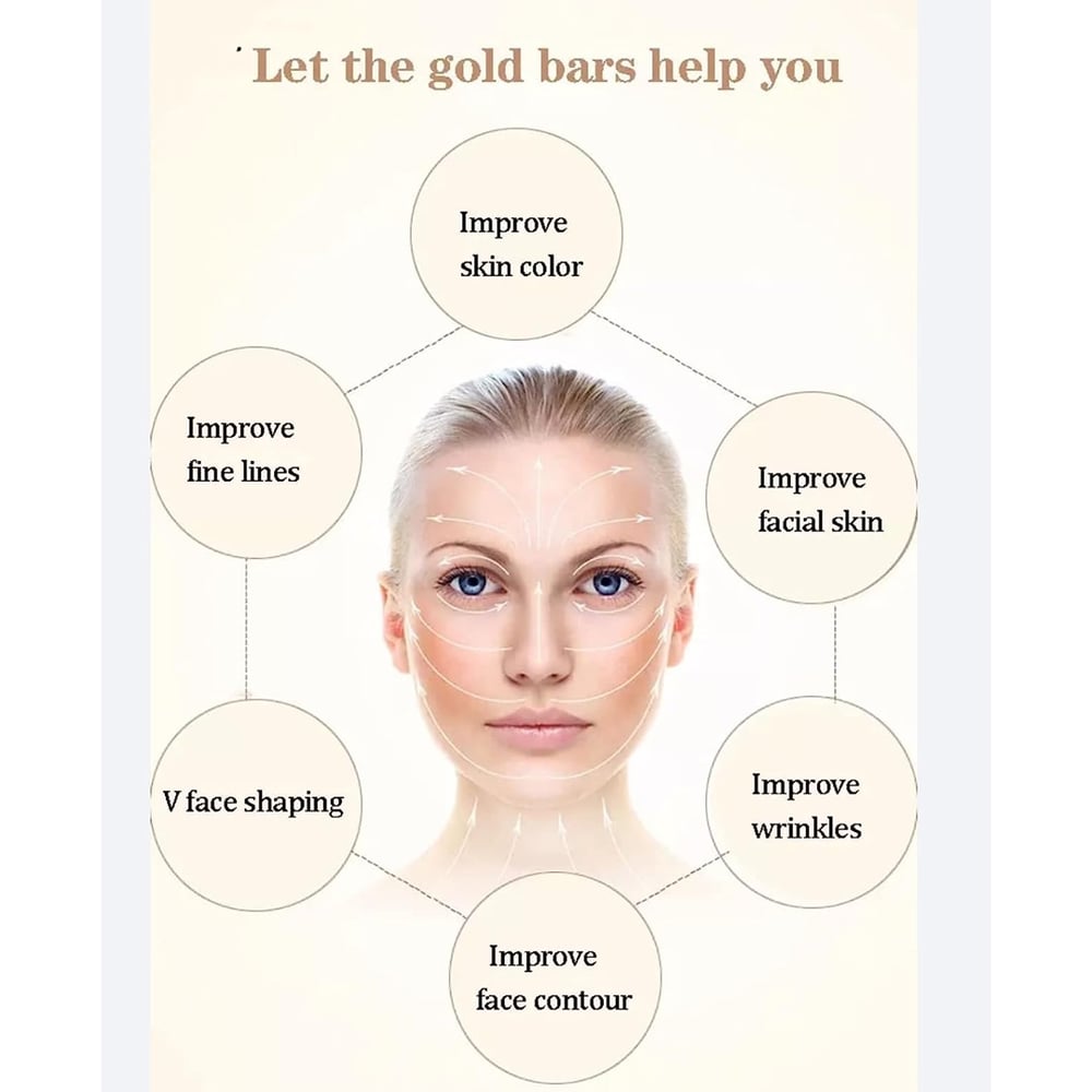 Foto 7 pulgar | Masajeador Facial Rejuvenecedor Antiarrugas Gold Vibrata - Venta Internacional