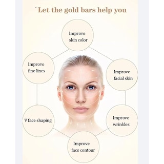 Foto 6 | Masajeador Facial Rejuvenecedor Antiarrugas Gold Vibrata - Venta Internacional