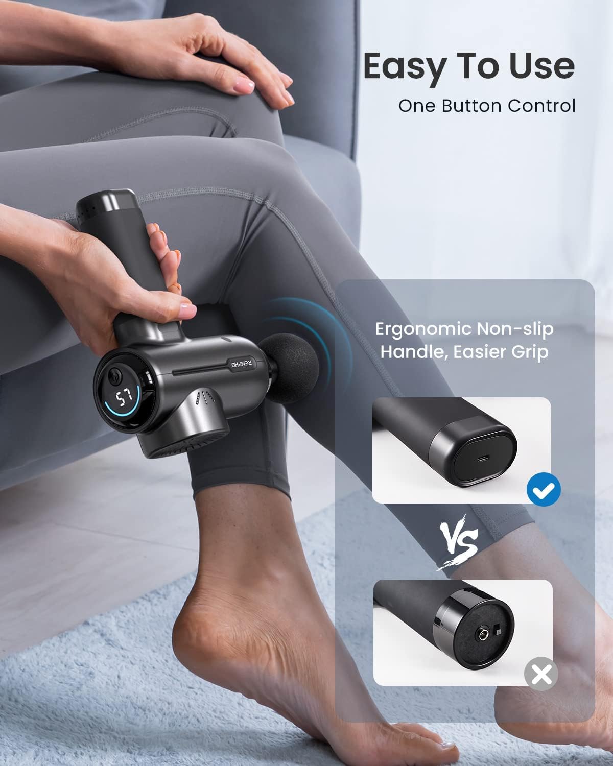 Foto 4 | Pistola De Masaje Renpho Active Deep Tissue Muscle - Venta Internacional.